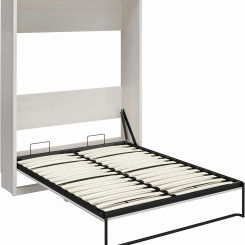 Full Murphy Wall Bed in Ivory Oak 16.38"L X 59.37"W X 82.6"H Constructed From High-quality Wood Easy To Assemble