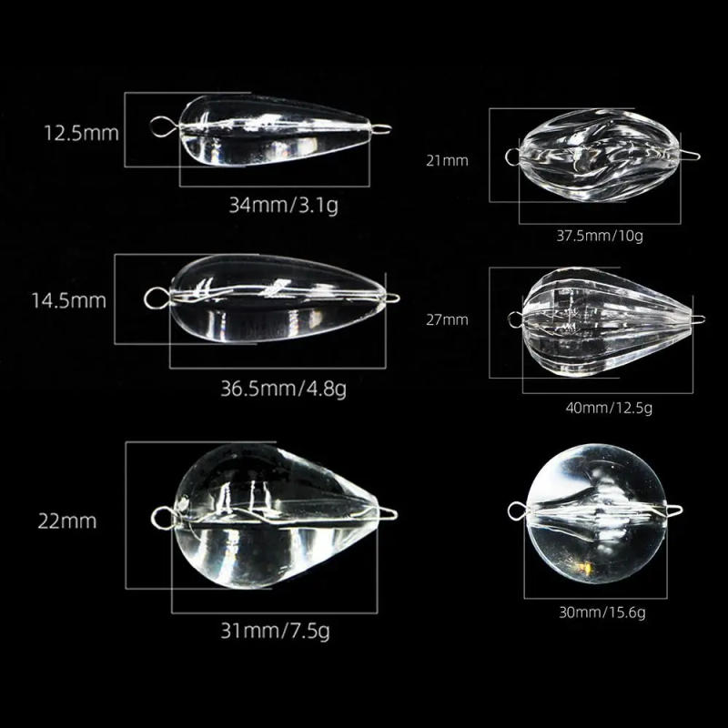 Description Picture 4 of item10Pcs Fishing Sinker With Pin Buoy Bobber Plastic Casting Bombarda Inline Surface Float Carp Fishing Terminal Tackle 3.1g-15.6g