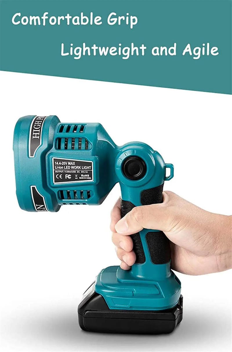 Description Picture 5 of itemLED Work Light For Makita 18/20V Max Lithium-ion Battery Super Bright Flashlight Spotlight Outdoor Camping Portable LED Light