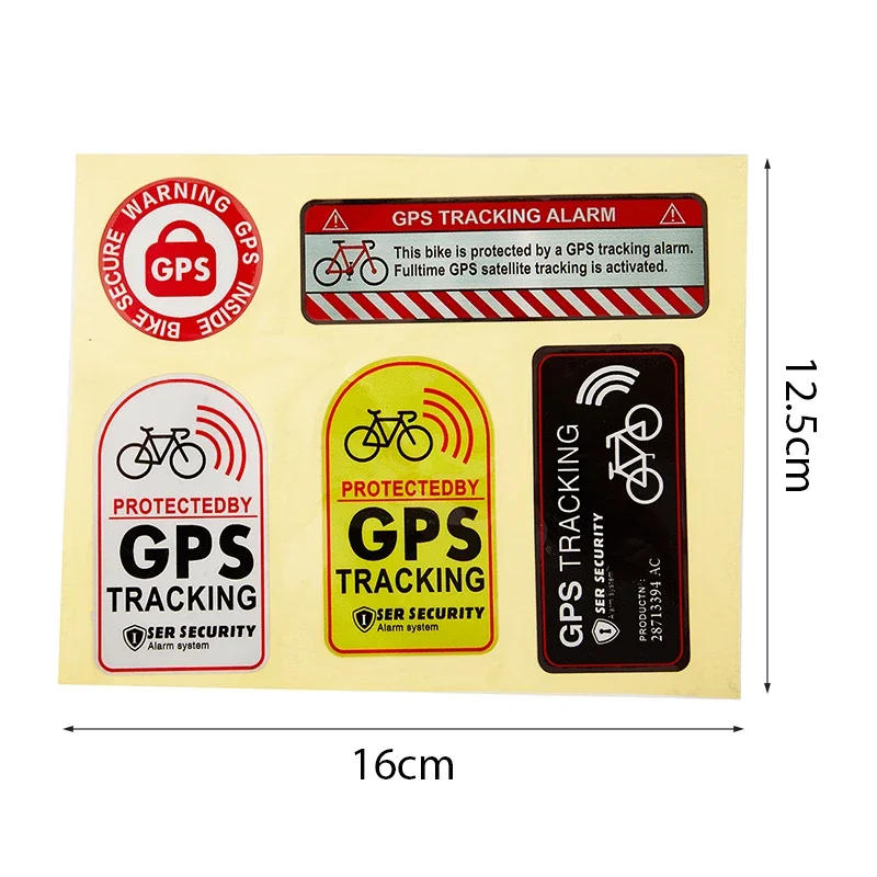 Description Picture 4 of item1set Bicycle GPS Sticker Scooter Motorcycle Anti-Theft Warning Sticker Tracking Reflective Waterproof Paster Bike Accessories