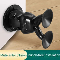 Quiet Rabbit shape Silicone Door Suction Non-punch Self Adhesive Door Stopper Silicone Anti-collision Door Stop Door Holders