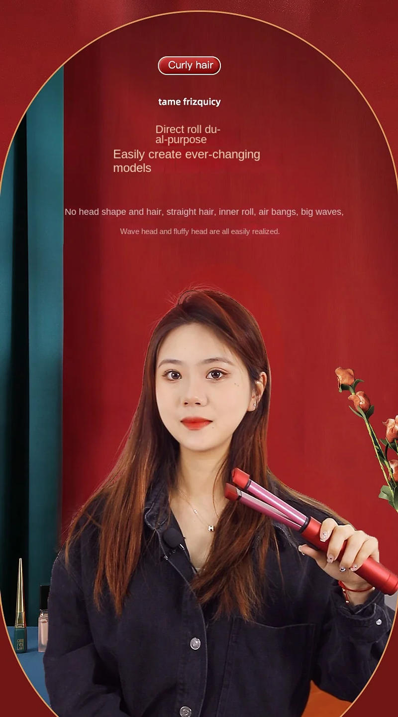 Description Picture 5 of itemPortable Retractable Mini Curling Iron Auto Hair Curler Stick Ceramic Electric Curling Iron Hair Styling Hair Care for Women