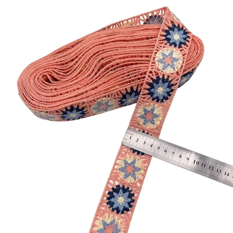 Description Picture 3 of item1 Yards Embroidery Fabric Ribbon Crochet Sewing Trim DIY BarCode Clothing Accessories