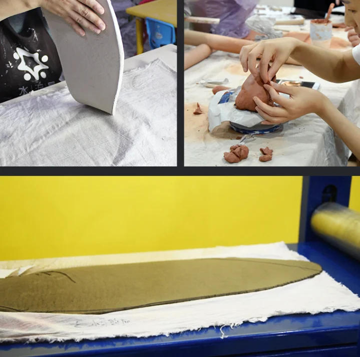 Description Picture 4 of item1.5M Pottery Special Linen Cloth Clay Burlap DIY Pottery Ceramics Clay Craft Pad Cloth Pottery Printing Texture Sculpture Tool