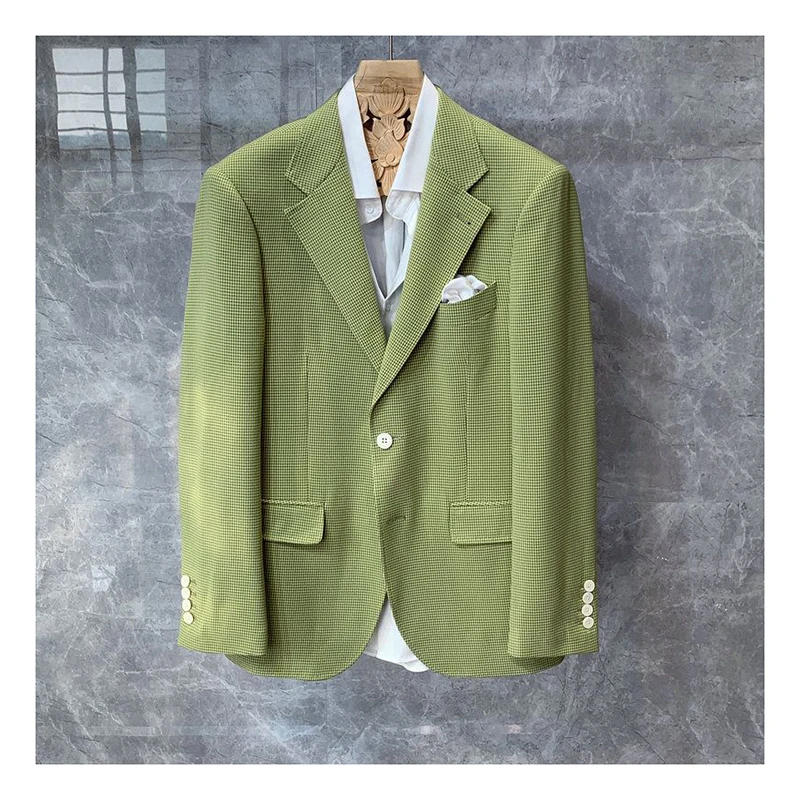 Description Picture 3 of itemSingle row two button large pocket suit men's casual slim fit suit men's jacket  mens blazer jacket  suit for men