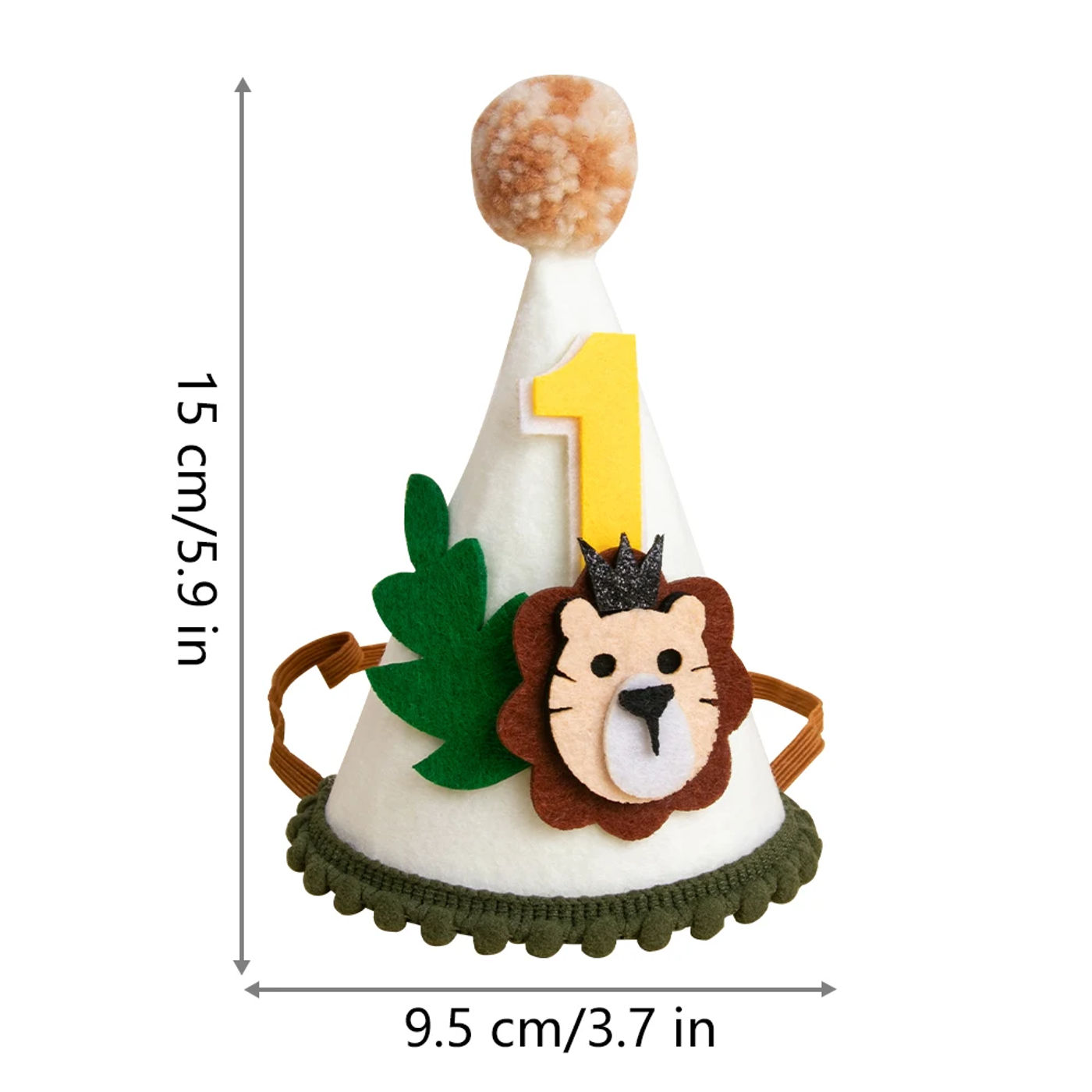 Description Picture 2 of itemForest Lion Crown Wild One Birthday Party Decorations Jungle Safari Party Decor Boy Lion Birthday Hat Outfit 1st First Birthday