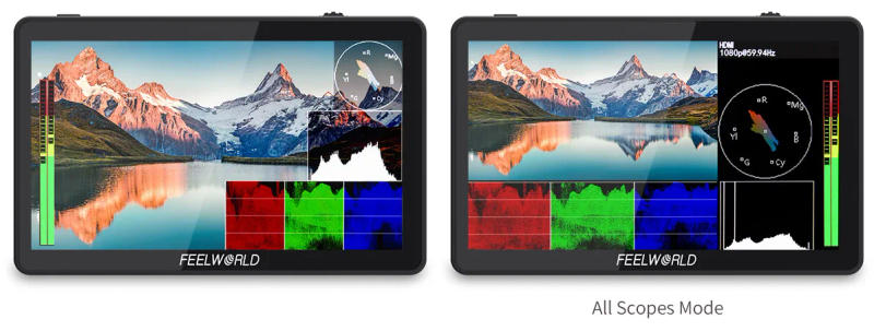 Description Picture 5 of itemFEELWORLD F6 PLUS V2 4K Monitor 6 Inch on Camera DSLR Field Monitor 3D LUT Touch Screen IPS FHD 1920x1080 Video Camera