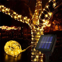 50/100/200/300LED Solar String Tube Lights Outdoor Garden Decorative Lights Festival Christmas Party LED Fairy String Lights