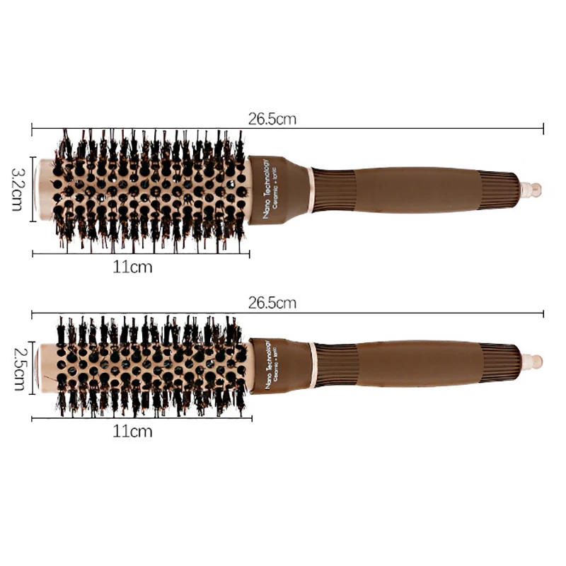 Description Picture 6 of itemCestoMen Hair Tools Ceramic Aluminum Tube Roller Comb Elastic Comb Pig Bristle Nylon Salon Hair Styling Comb
