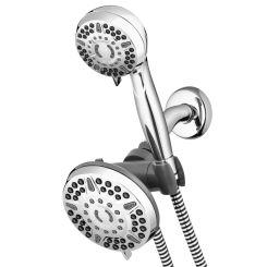 6+ Mode Powerpulse Massage Dual Shower Head System, Chrome, Water Heater Shower Set, Home Use, Water Heater Parts