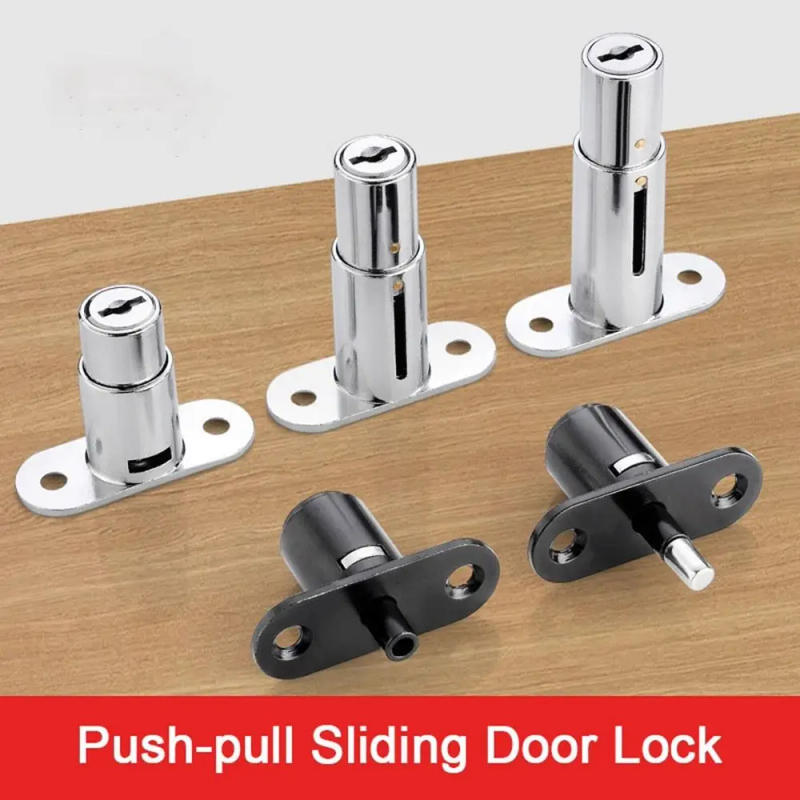 Description Picture 2 of itemNew Zinc Alloy Sliding Door Locks With Keys Antitheft Window Security Lock Hardware Lengthening Cabinet Catches Cupboard