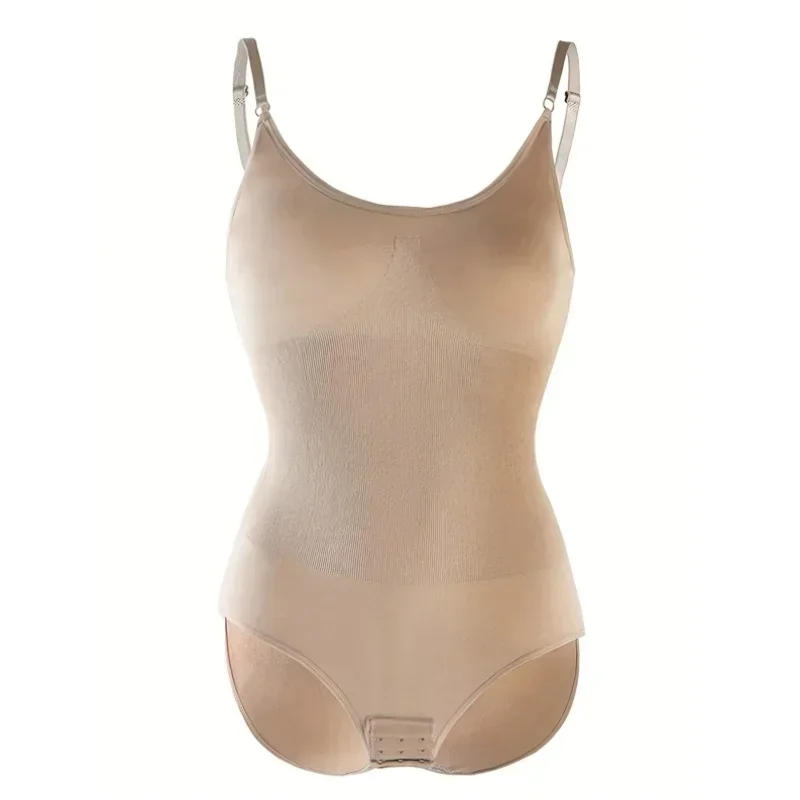 Description Picture 6 of itemV Neck Spaghetti Strap Bodysuits Compression Body Suits Open Crotch Shapewear Slimming Body Shaper Smooth Out Bodysuit