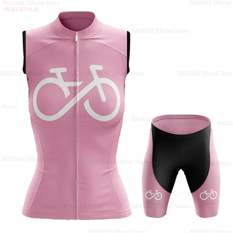 Description Picture 6 of item2022 Women Sleeveless Cycling Clothing MTB Bicycle Jersey Set Female Team Ciclismo Girl Wear Mountain Bike Maillot Ropa Maillot