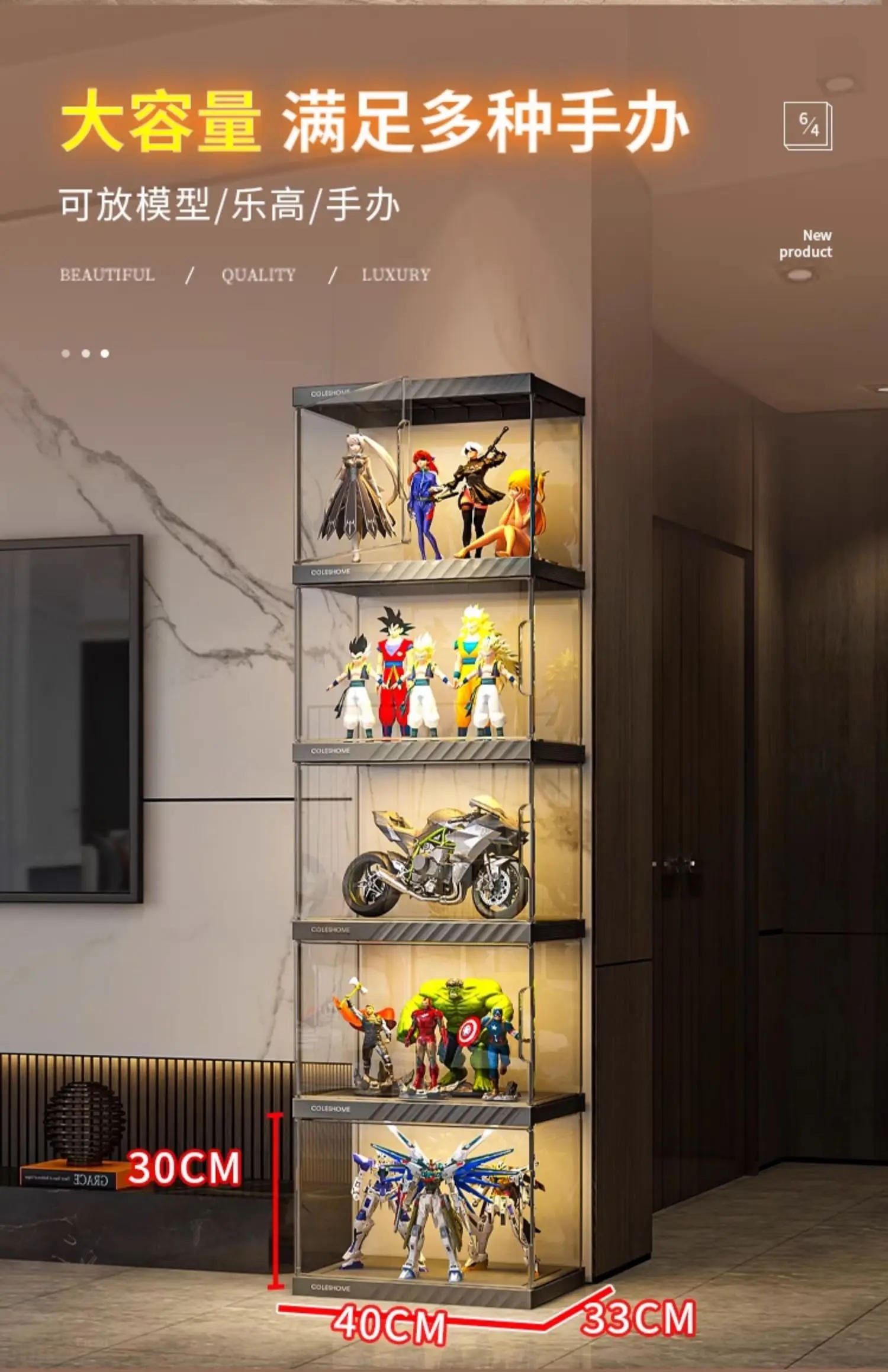 Description Picture 6 of itemVanity Luxury Living Room Cabinets Corner Display Storage Bedroom Living Room Cabinets Nightstands Gabinete Hotel Furniture