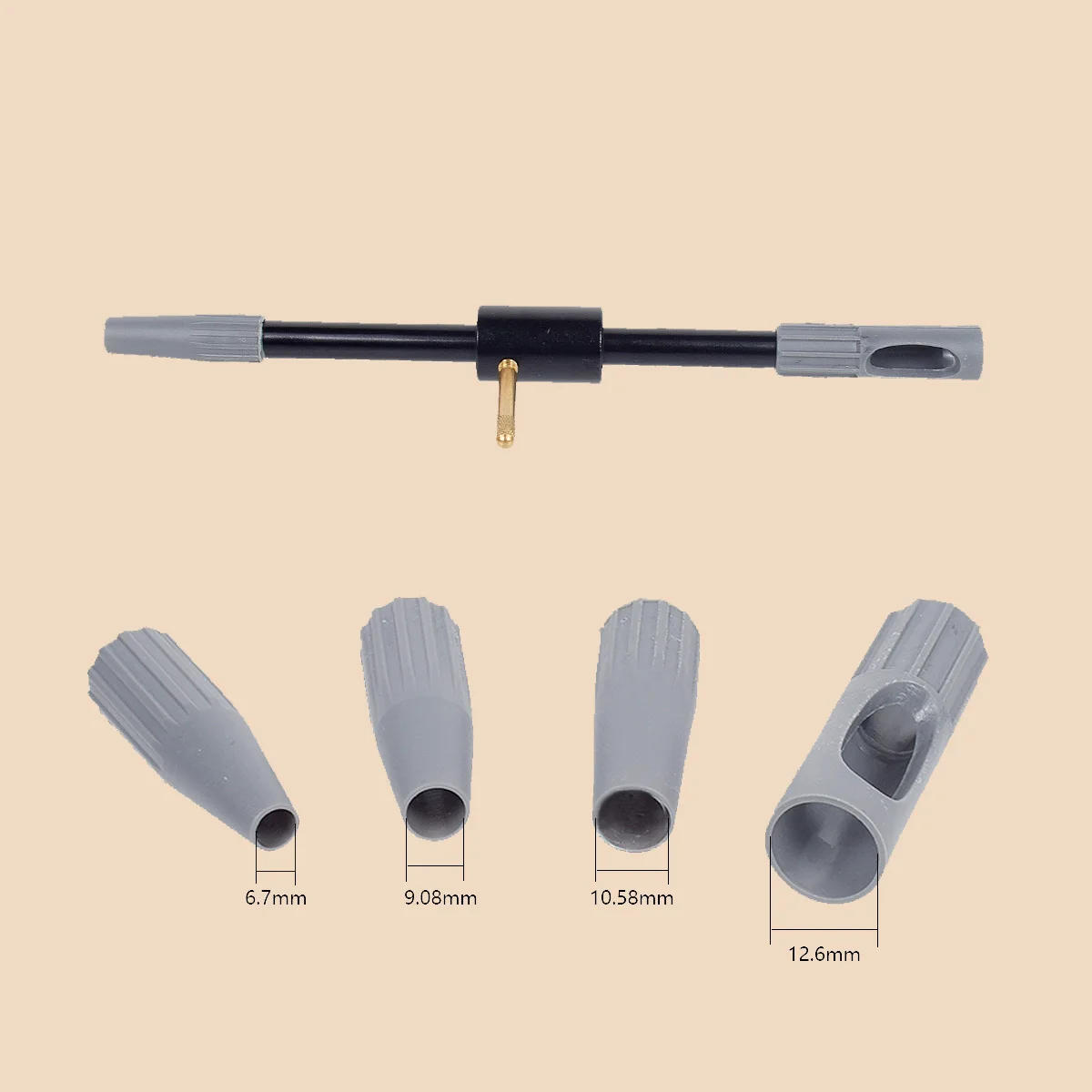 Description Picture 3 of item8Pcs .17Cal .22Cal .30Cal Universal Gun Bore Guide Cleaning Rifle Brush Clean Kit Tactical Hunting Accessories