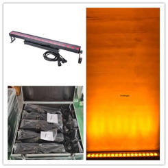 4pcs with flightcase 18*18W RGBWA+UV 6in1 outdoor waterproof ip65 stage projector LED wall washer beam bar light