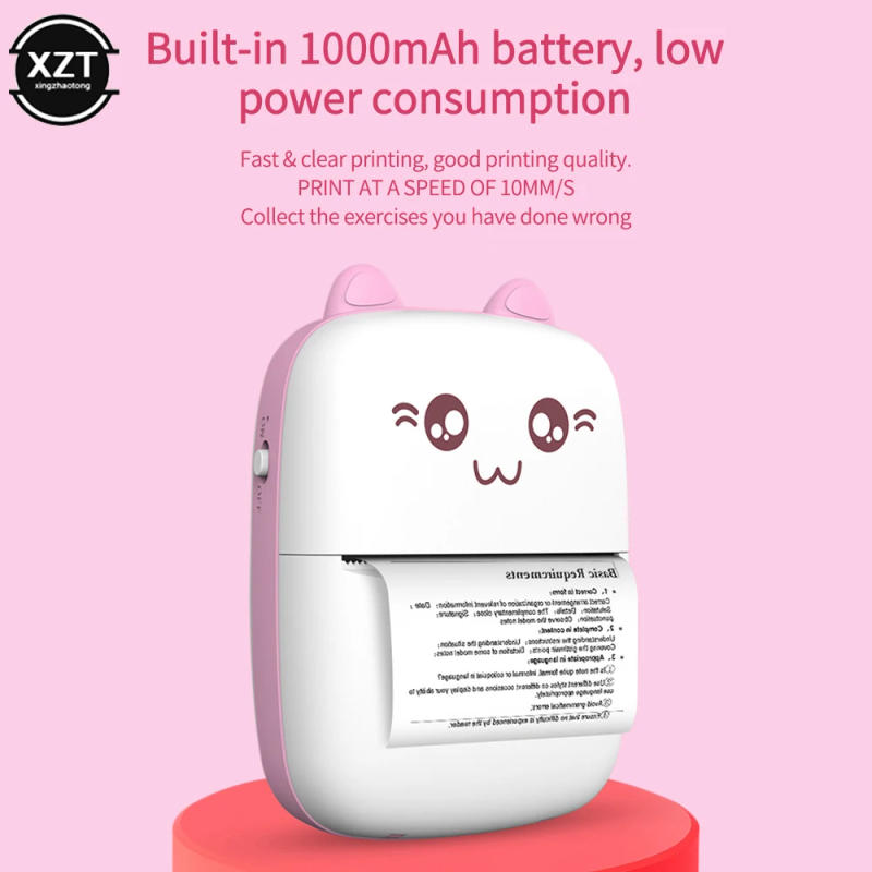 Description Picture 4 of itemMini Cute Portable Thermal Printer Photo Pocket Label Sticker Printer Color Paper Roll 58mm Wireless Picture Print Maker