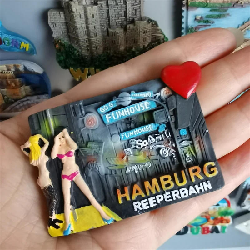 Description Picture 6 of itemFridge Magnets Spain Hamburg Germany Croatia Montenegro Sweden Bali Maldives Chicago USA Dubai India Lanzarote Collection Gifts