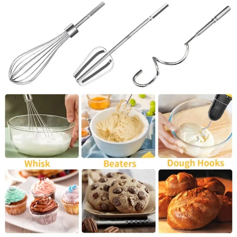 Description Picture 3 of itemMultifunctional Egg Beater Mixer Universal Durable Replaceable Egg Baking Tools Stainless Steel Whisk Mixer Butter