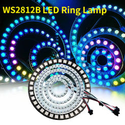 DC5V WS2812B LED Ring Lamp SMD 5050 Round Module RGB Lights 8/16/24/35/45 Bits For Arduino Addressable Full Color Pixel Lights
