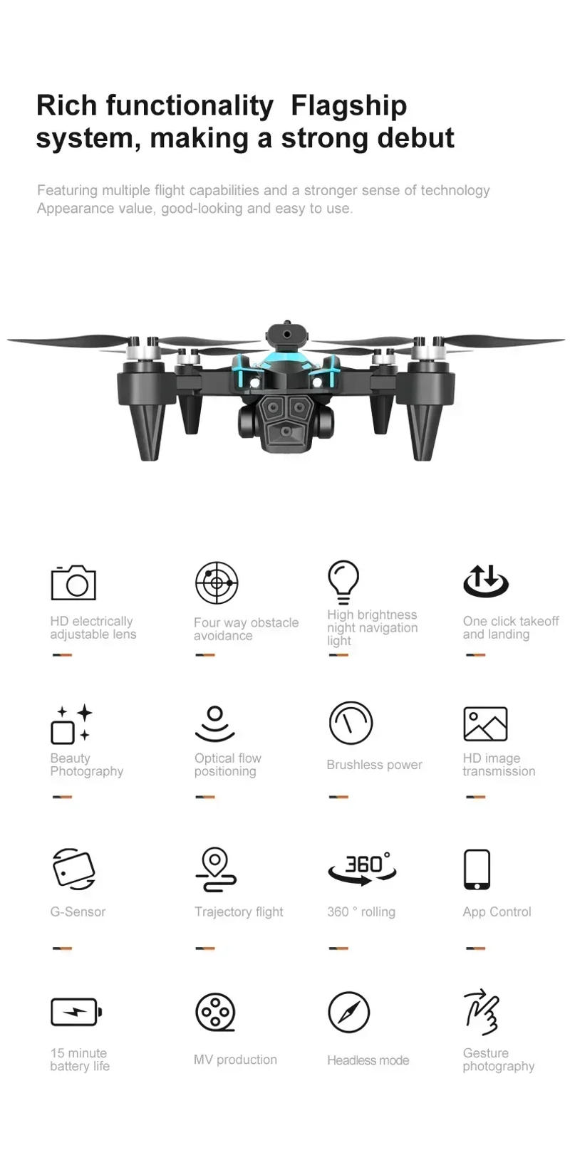 Description Picture 5 of itemNew K12 Max Screen LCD RC Drone 8K HD Camera Brushless Motor Obstacle Avoidance Foldable Quadcopter Dron RC Toy