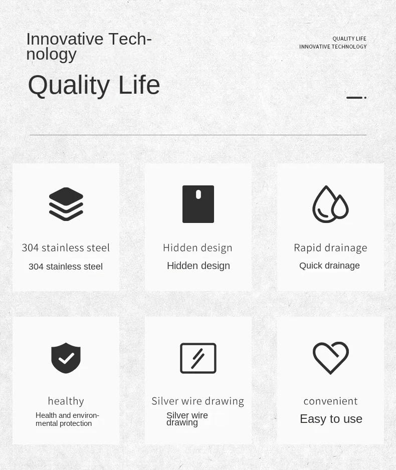 Description Picture 3 of itemBrushed Small Size Hidden Kitchen sink Single bowl Bar Stainless Steel Balcony Concealed With cup washer