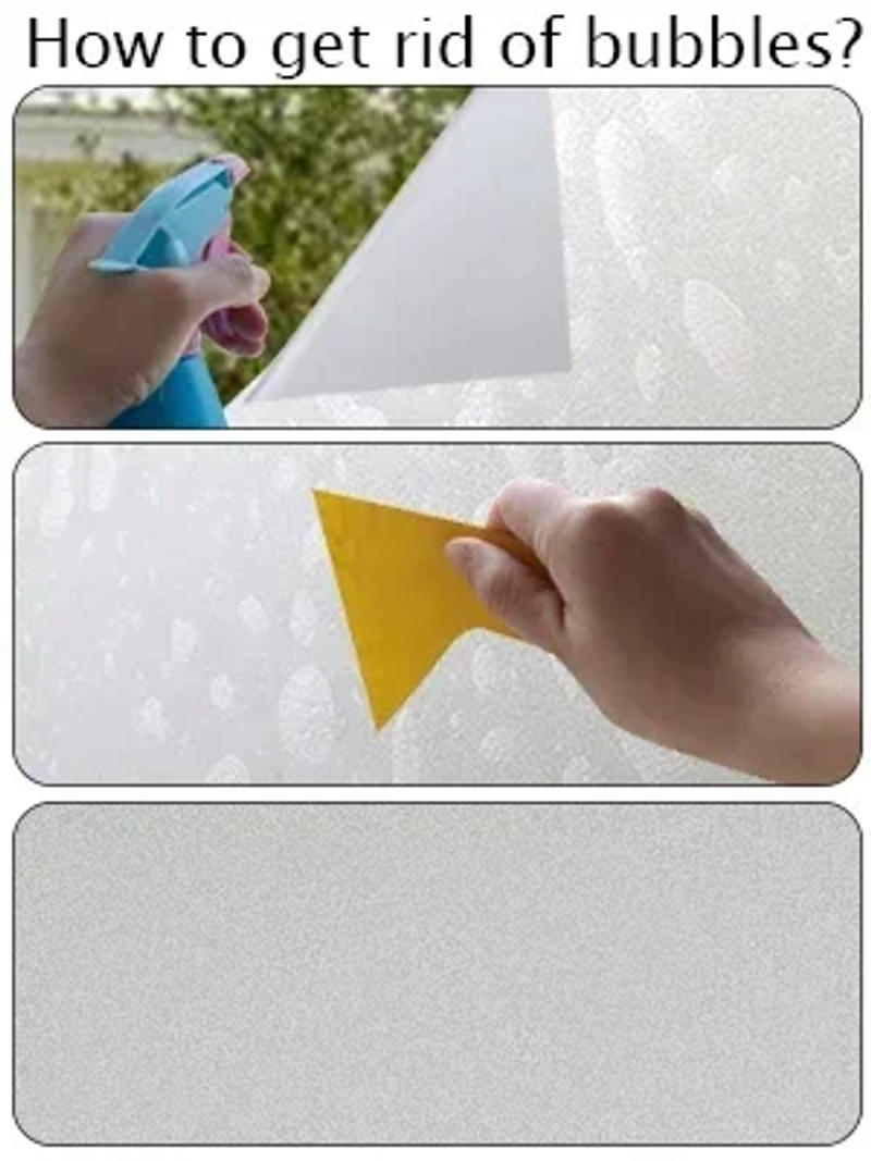 Description Picture 4 of itemMatte Pure Window Privacy Film Frosted Glass Opaque Sun Blocking Covering Self-Adhesive Vinyl Decals for Bathroom Decoration