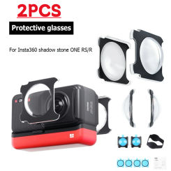 2pcs Adhesive Panoramic Camera Protective Lens Cap Protection Cap Cover Sticky Lens Guards for Insta360 Shadow Stone ONE RS/R