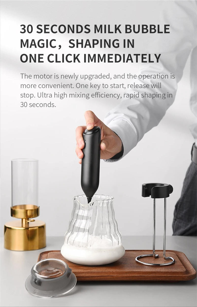 Description Picture 4 of itemWireless Electric Milk Frother Whisk Egg Beater USB Rechargeable Handheld Coffee Blender Milk Shaker Mixer Foamer Food Blender