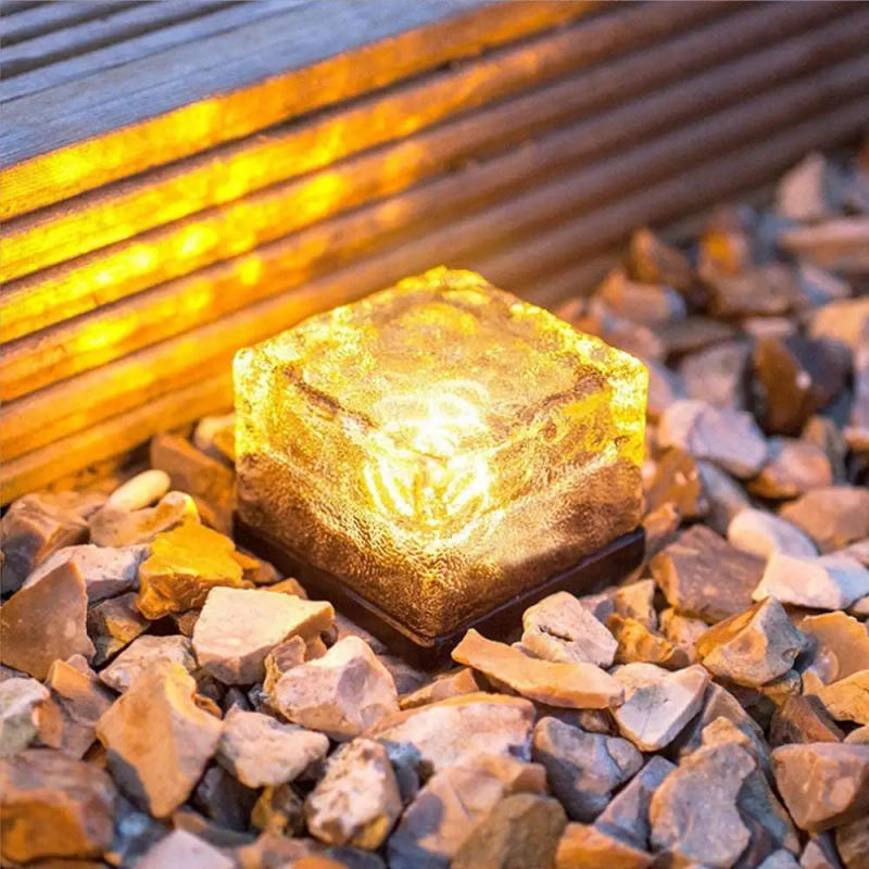 Description Picture 2 of itemSolar Brick Lights Ice Cube Light Lamp Frosted LED Landscape Light Buried Light for Outdoor Night Lamp Garden Pathway Decoration
