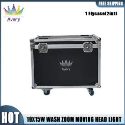 0 Tax 1Pcs  Flycase For Version With Circle Round Function Led Zoom 19x15W Wash Moving Head Light New Zoom Wash Stage Light