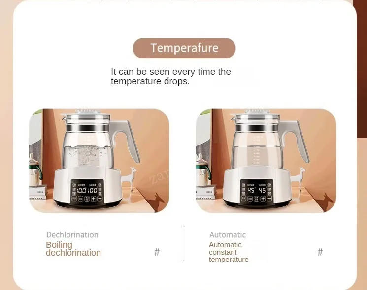 Description Picture 5 of item1.3L Infant Thermostatic Milk Regulator Kettle Hot Water Smart Insulation Pot Automatic Milk Warming Warm Milk Powder GL41