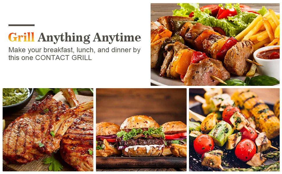 Description Picture 6 of itemPress Grill Sandwich Maker with Removable Plates, 5 in 1 Smokeless Indoor Grill & Griddle with Meat Thermometer, CATTLEMAN CUISI