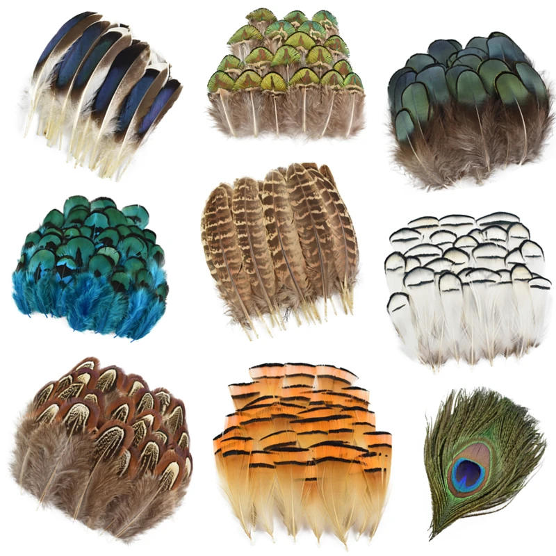 Description Picture 4 of itemNatural Chicken Peacock Goose Pheasant Feather Small Dream Catcher Feathers for Crafts Handicraft Accessories Jewelry Decoration