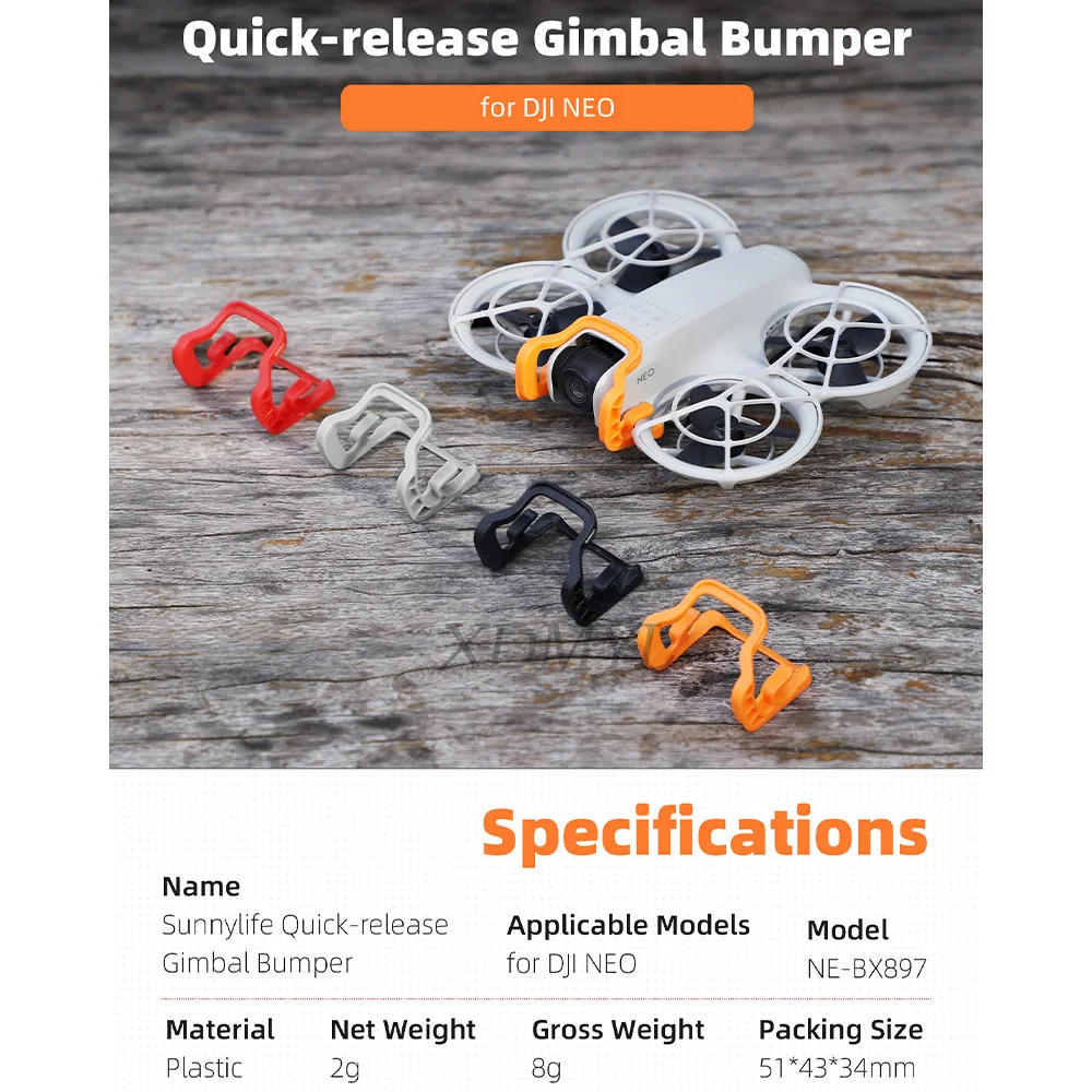 Description Picture 6 of itemSunnylife Plastic Gimbal Anti-Collision Lens Bumper Guard Protective Bar For DJI Neo Gimbal Bumper Protector Drone Accessories