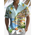 Men's Casual Shirt Hawaiian Shirt Men Summer 3d Print Casual Short Sleeved Shirt For Men Clothing Breathable Shirts