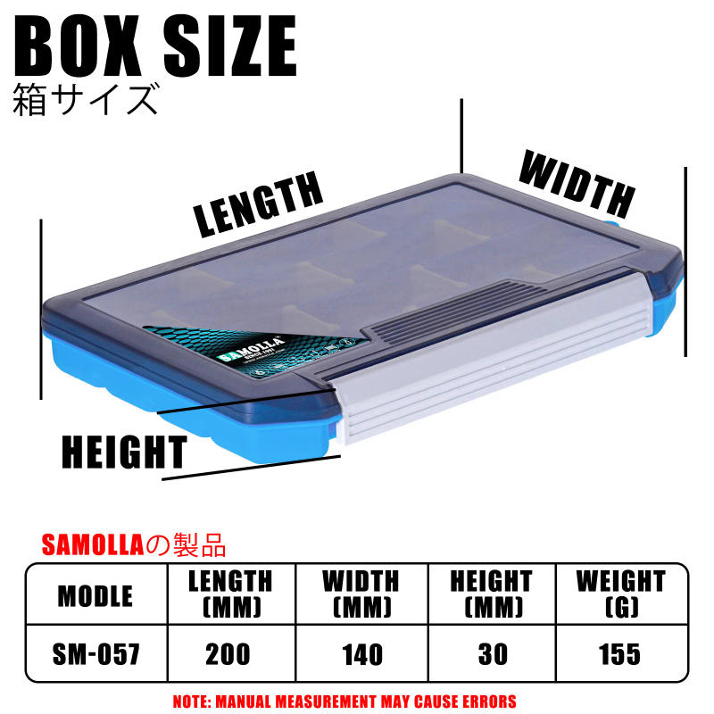 Description Picture 3 of itemNew Fishing Box Lure Baits Box Compartments Plastic Accessories Storage Tackle High Strength Container Case Adjustable Organizer