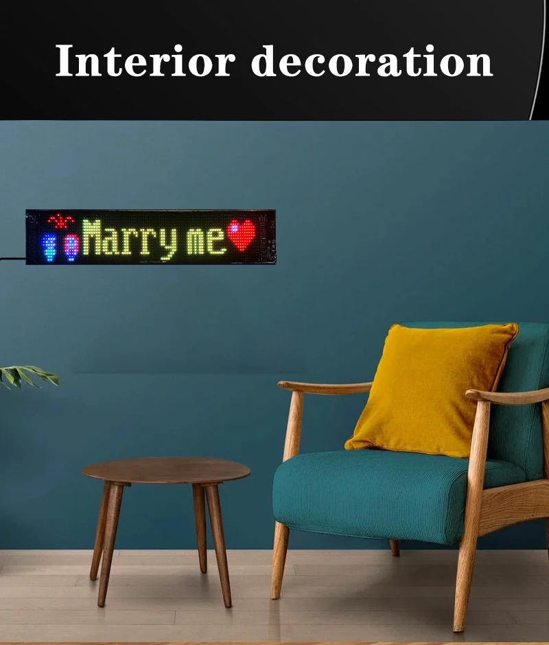 Description Picture 6 of item2sets RGB Car Display Screen Pixel Flexible Matrix Panel DIY Pattern Graffiti Scrolling Text Animation LED Light Shop Prompt