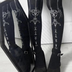 Goth cross Y2K Sweet Over Knee Long Socks Women Girs Sexy Nylon Calf Socks Thigh High Stockings Legging JK Lolita Cosplay Tights