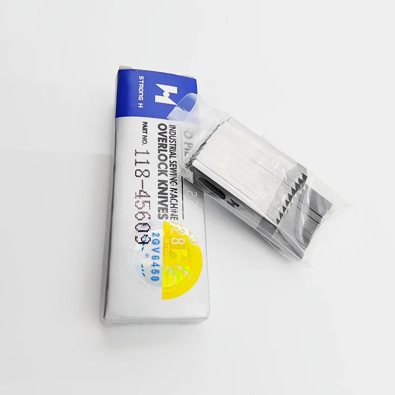 Description Picture 6 of item10piece High quality 118-45609 118-46003 STRONG H Upper Down Knife for JUKI 6700 6714 Overlock Industrial sewing machine parts