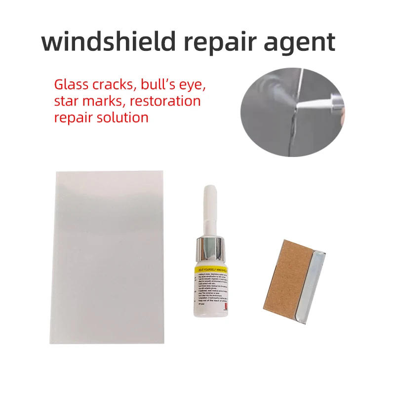 Description Picture 3 of itemNew Glass Repair Fluid Front Windshield Scratches Repair Windshield Cracks Non-trace Adhesive Reduction