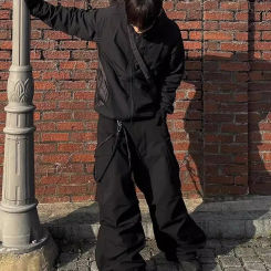 High Quality  NONNOD Side Zip Cargo Pants Jogger Loose Zipper Multi Pocket Workwear Clothing Cargo Overalls Trousers