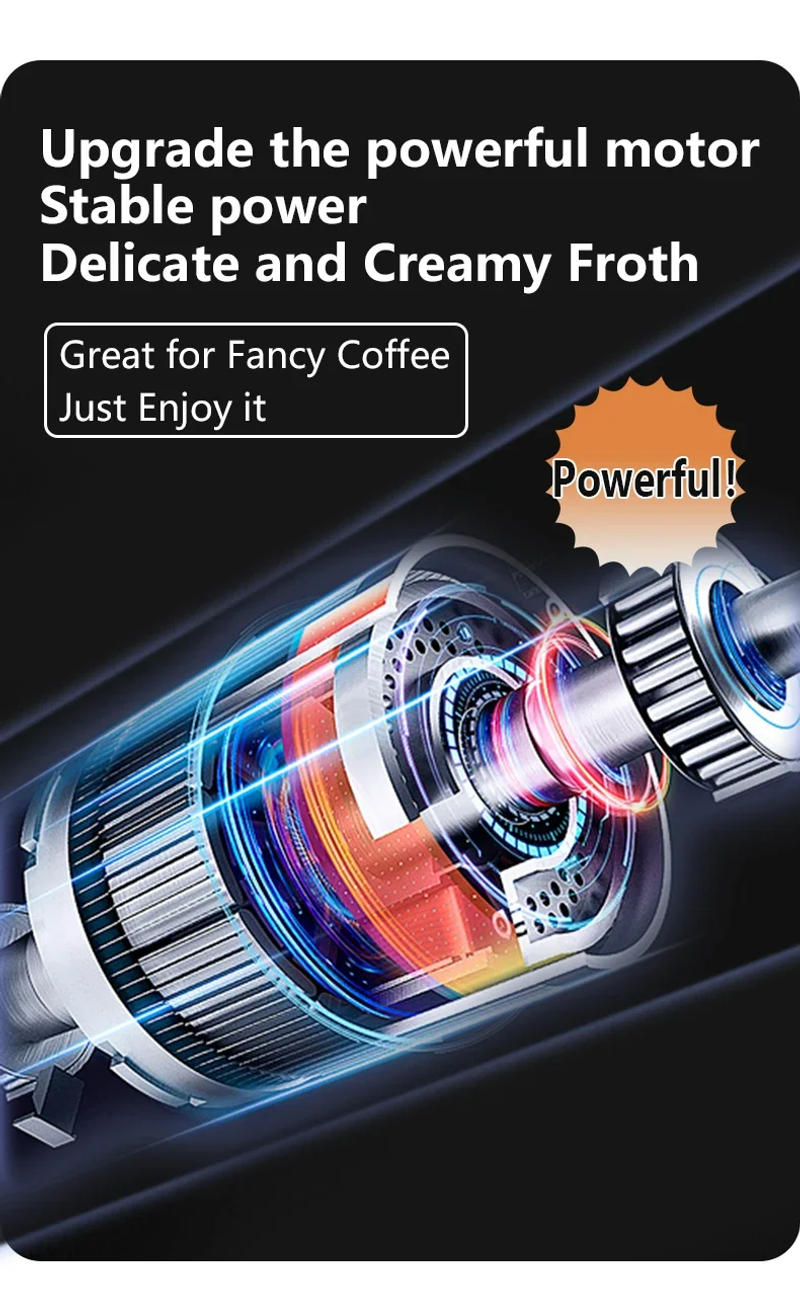 Description Picture 6 of itemWireless Milk Frothers  Electric USB Recharge 3 Speeds Handheld Blender Small Coffee Foam Maker Whisk For Coffee Kitchen Tools