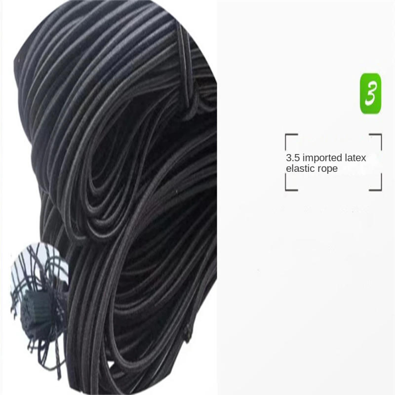 Description Picture 5 of itemMulti-functional Elastic Tent Fix Cords Black Ball Bungee Strap Tarpaulin Canopy Fixed Rope Outdoor Camping Tent Accessorie