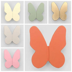 Furniture Hardware Butterfly Shape Door Pulls Wardrobe Pulls Single Hole Drawer Knobs Zinc Alloy Cabinet Drawer