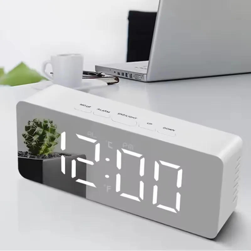 Description Picture 5 of itemDigital Alarm Clock LED Electronic Desktop Clock with Temperature for Bedroom Home Office Teens Kids