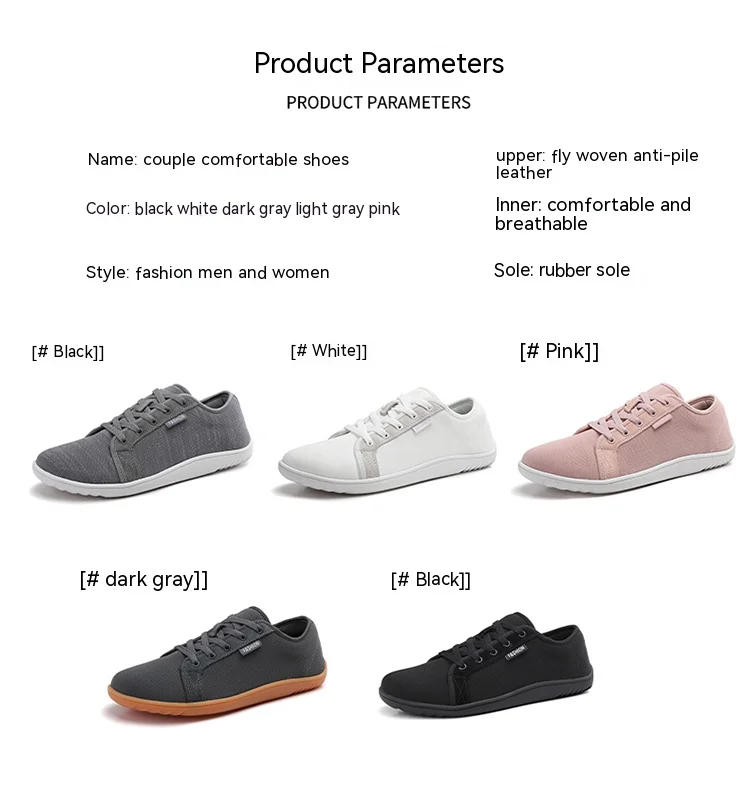 Description Picture 3 of itemFANMMING Women Barefoot Shoes Outdoor Walking Sneakers Men's Wide toe Causal Shoes Lightweight Wide Feet Fat Big Toe Shoes 2024