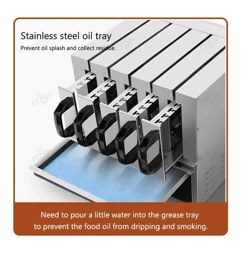 Description Picture 6 of itemCommercial Electric BBQ Grill Smokeless Skewer Machine 3/5/7 Groups Lamb Kebab Making Machine Skewers Oven