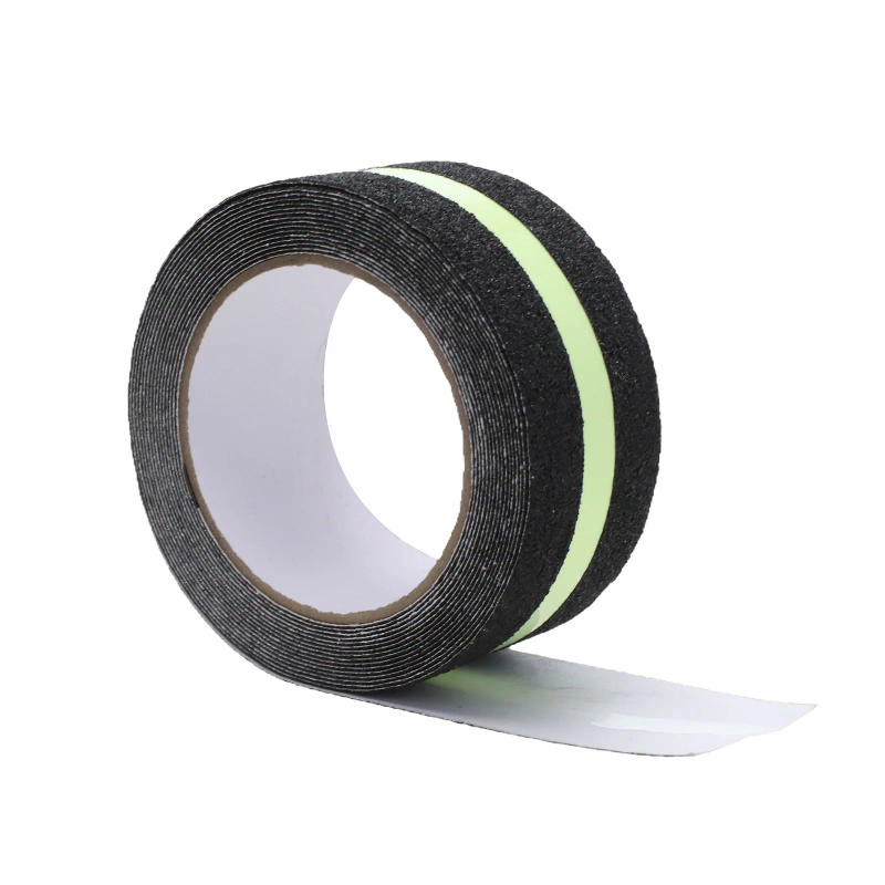 Description Picture 6 of item1pc 5CM X 5/2M Anti Slip Traction Tape With Glow In Dark Green Stripe Friction Abrasive Adhesive Stair Tread Step Indoor Outdoor