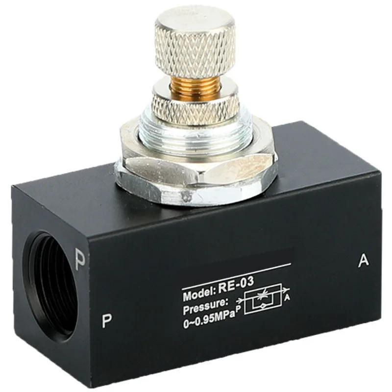 Description Picture 3 of itemPneumatic Throttle Valves ASC 06/08/10/15 RE01 02 03 04 Speed Regulating Fitting Air Flow Control One-way Rotary Button Valve
